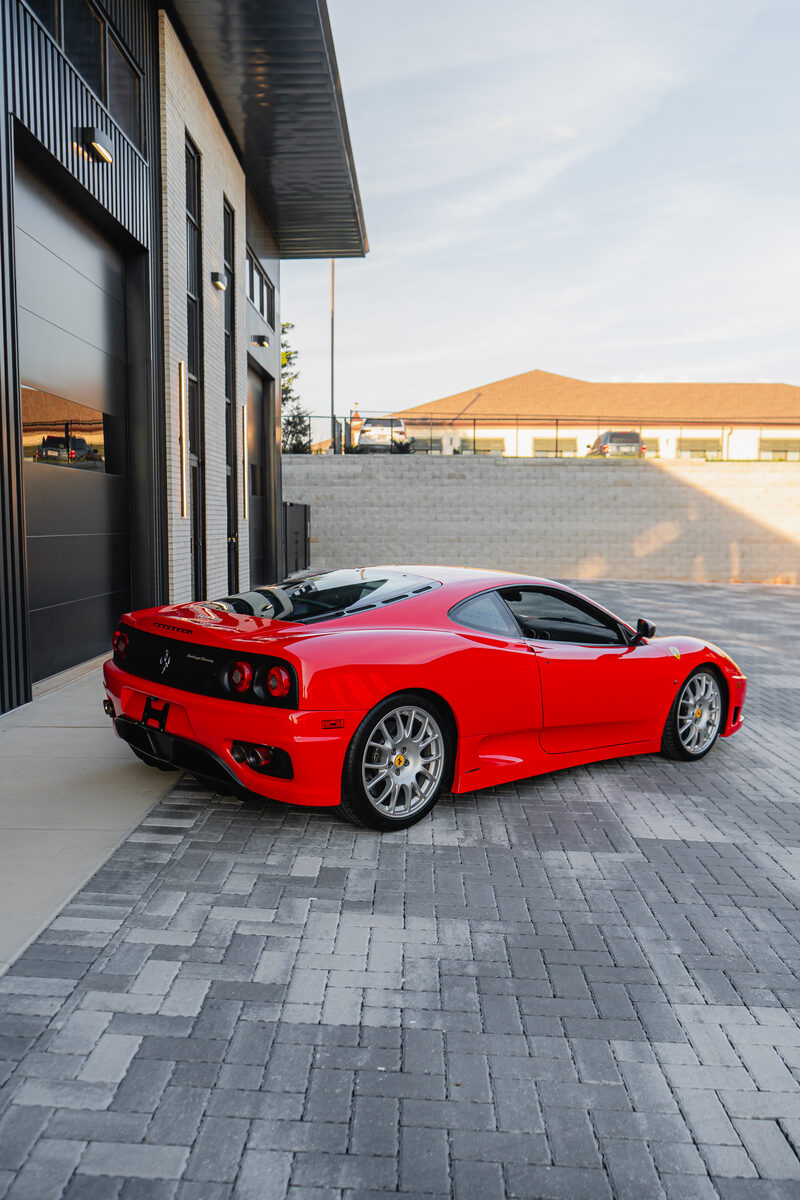 Red Ferrari 360 Challenge Stradale side profile