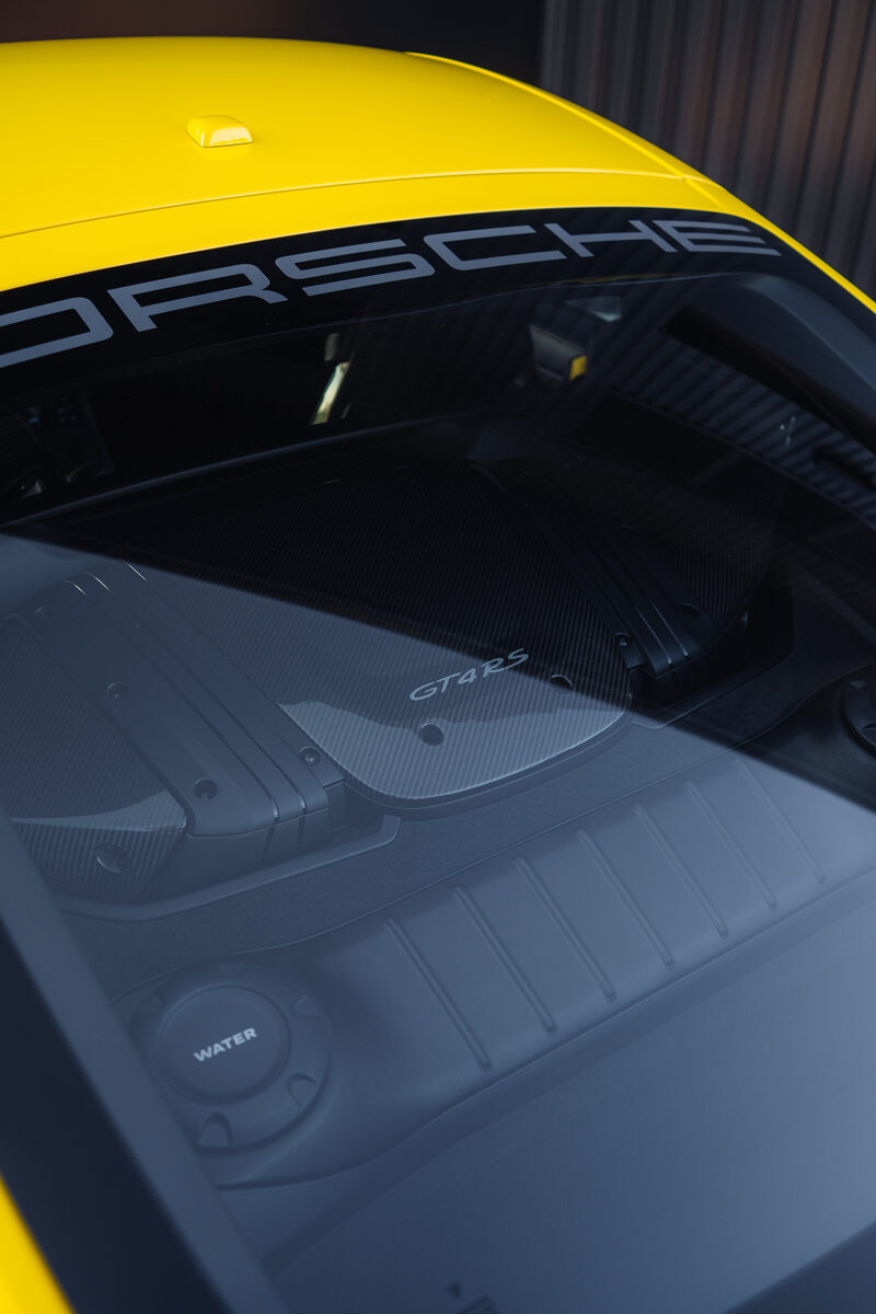 Porsche GT4 RS rear badge detail